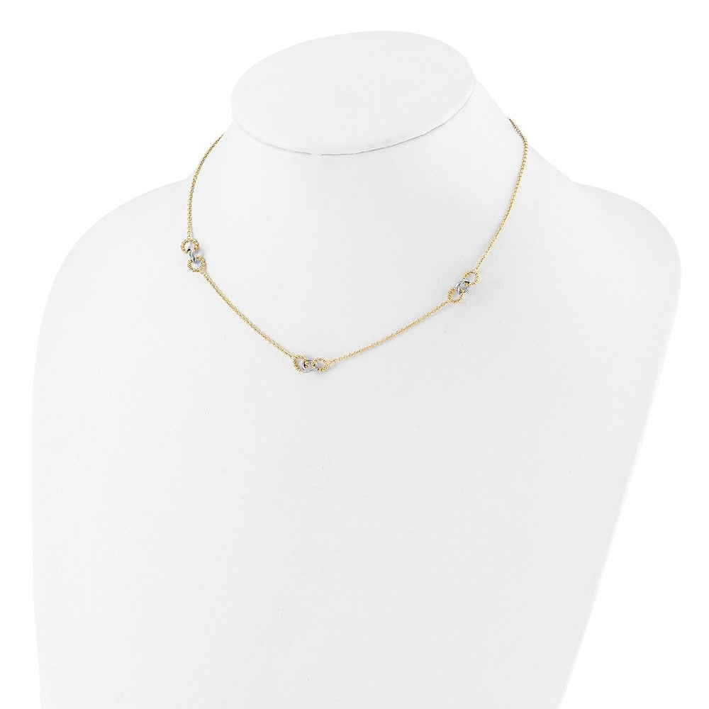 14K Two-tone 16in w/2in ext. Necklace