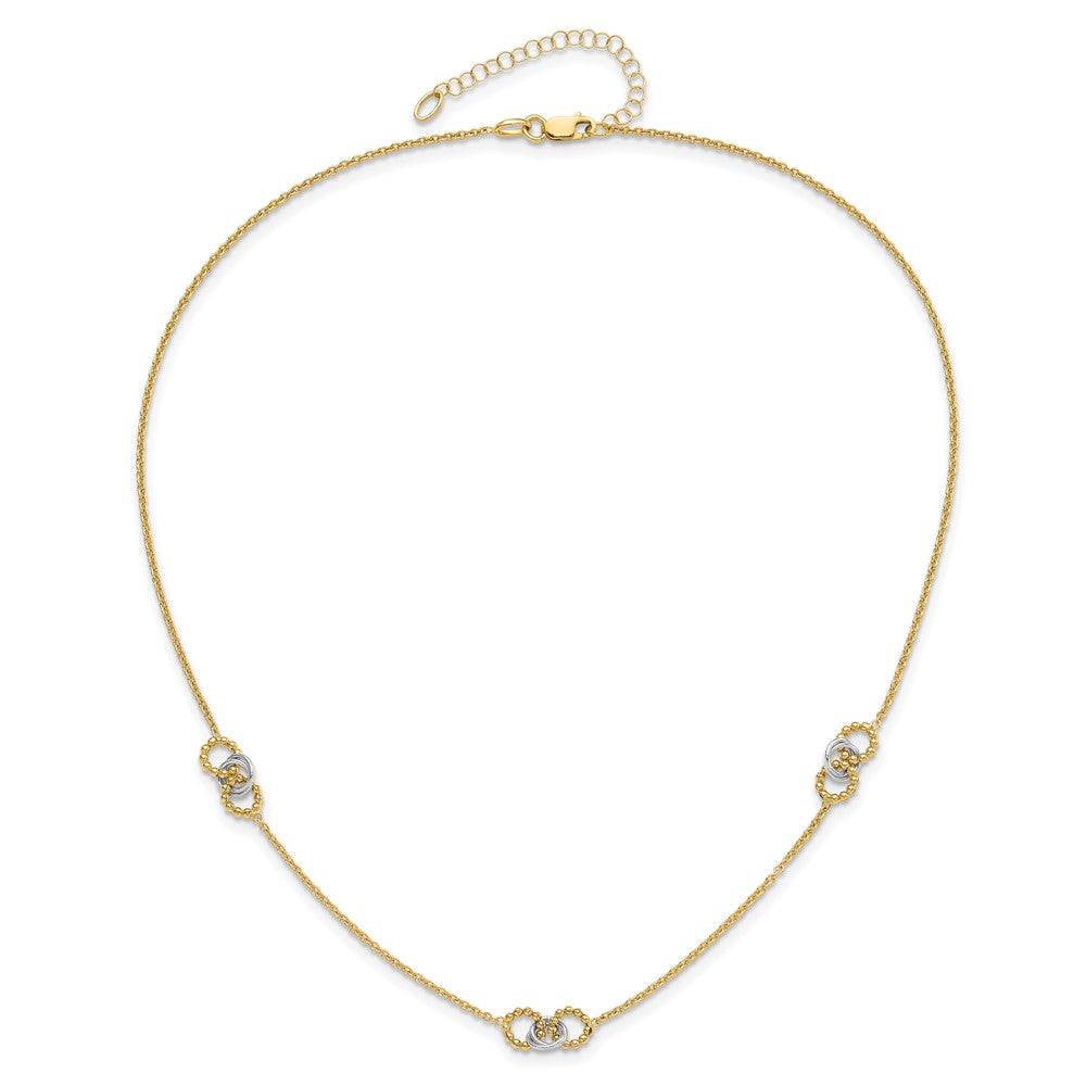 14K Two-tone 16in w/2in ext. Necklace