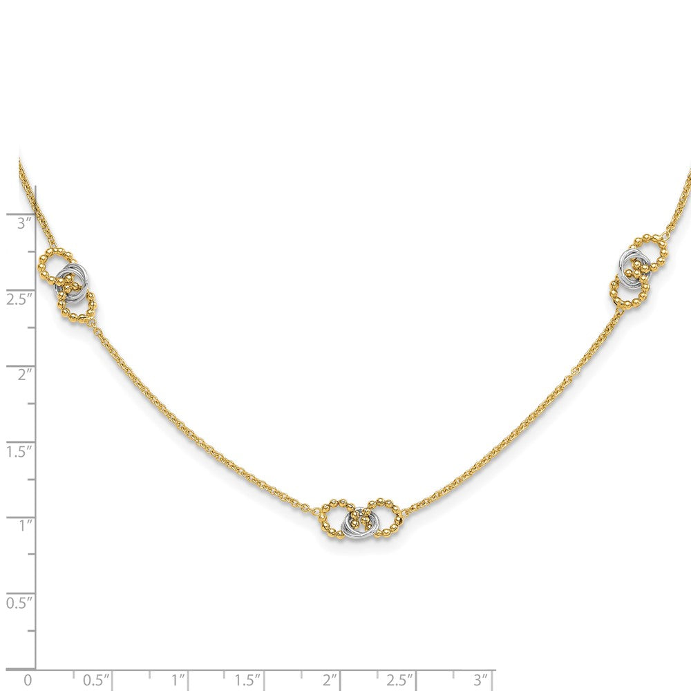 14K Two-tone 16in w/2in ext. Necklace