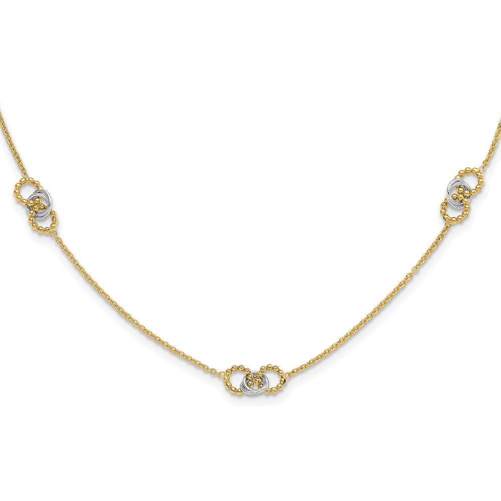 14K Two-tone 16in w/2in ext. Necklace