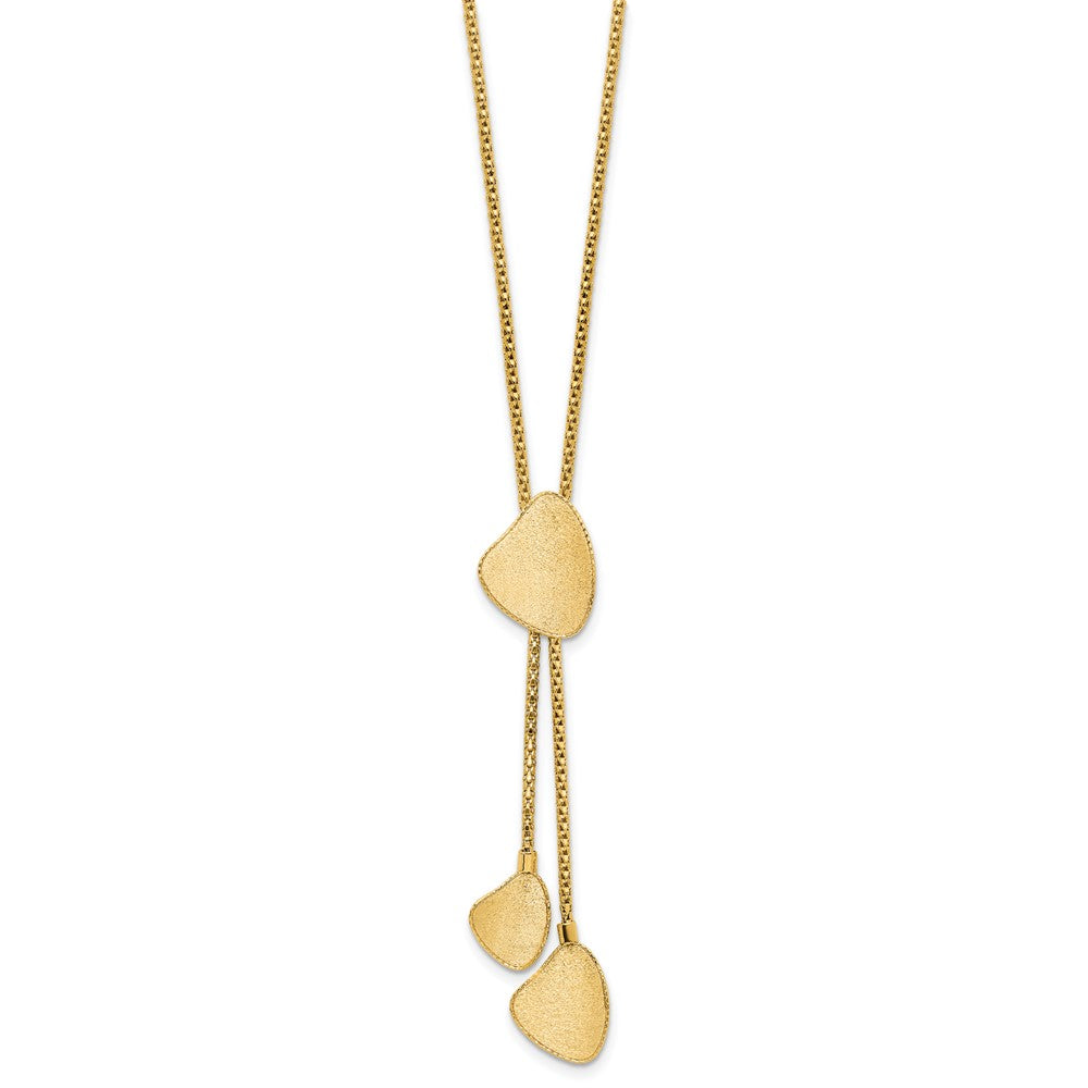 14k Fancy Drop Dangle 17in w/2in Ext. Necklace