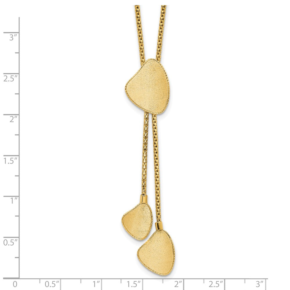 14k Fancy Drop Dangle 17in w/2in Ext. Necklace