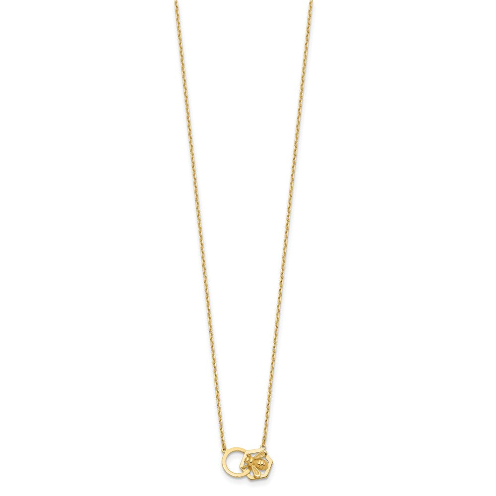 14K Polished Bee Necklace