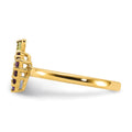 14K Gold Amethyst and Peridot Grape Ring