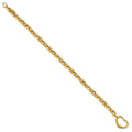 14k Polished & Twisted Link Heart Clasp 7.5 in Bracelet