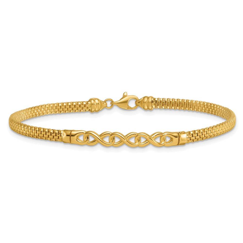 14k Polished Infinity 7.5in Fancy Link Bracelet