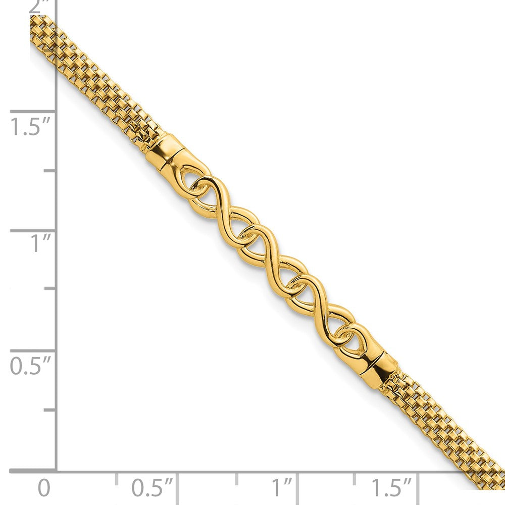 14k Polished Infinity 7.5in Fancy Link Bracelet