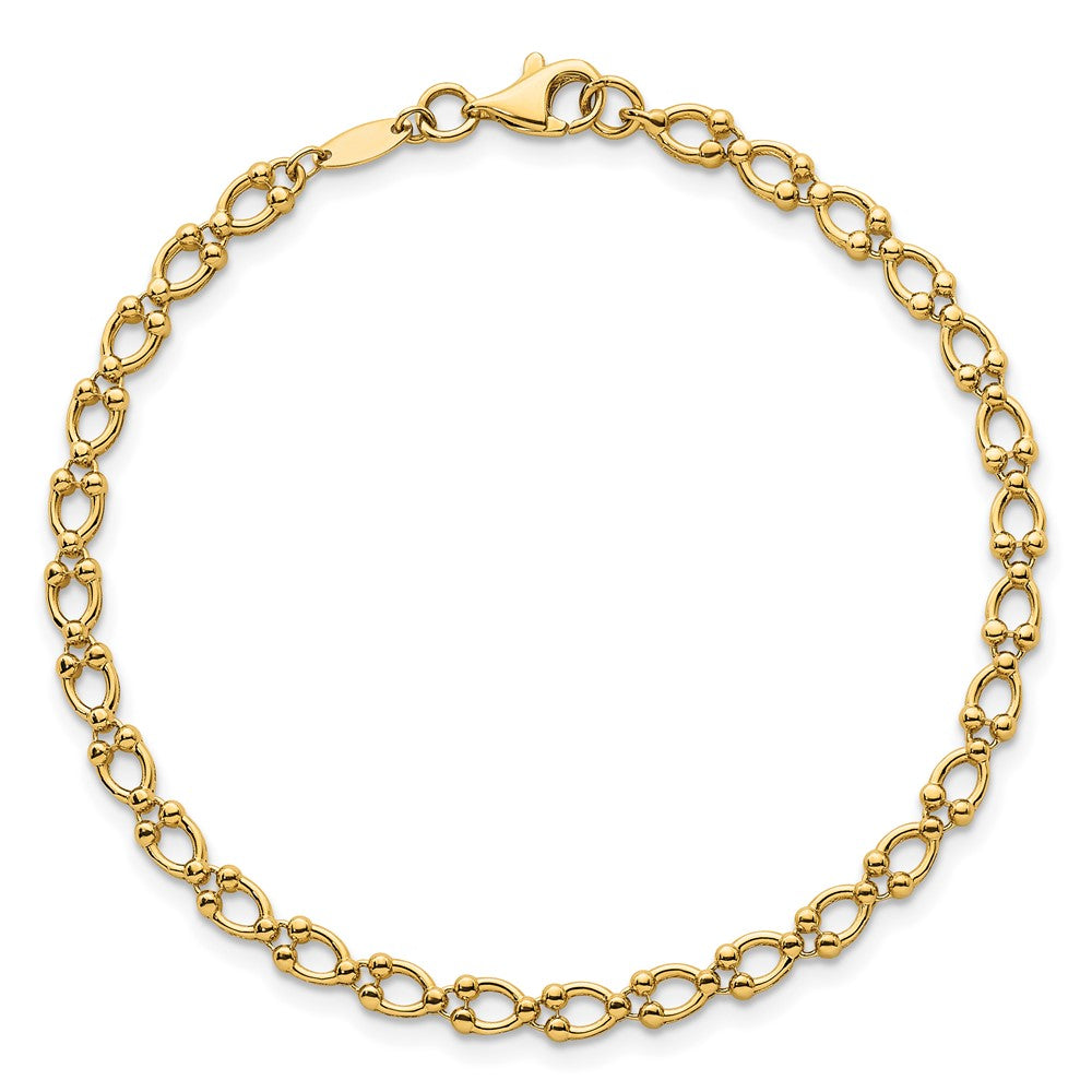 14k Polished Fancy Link Bracelet