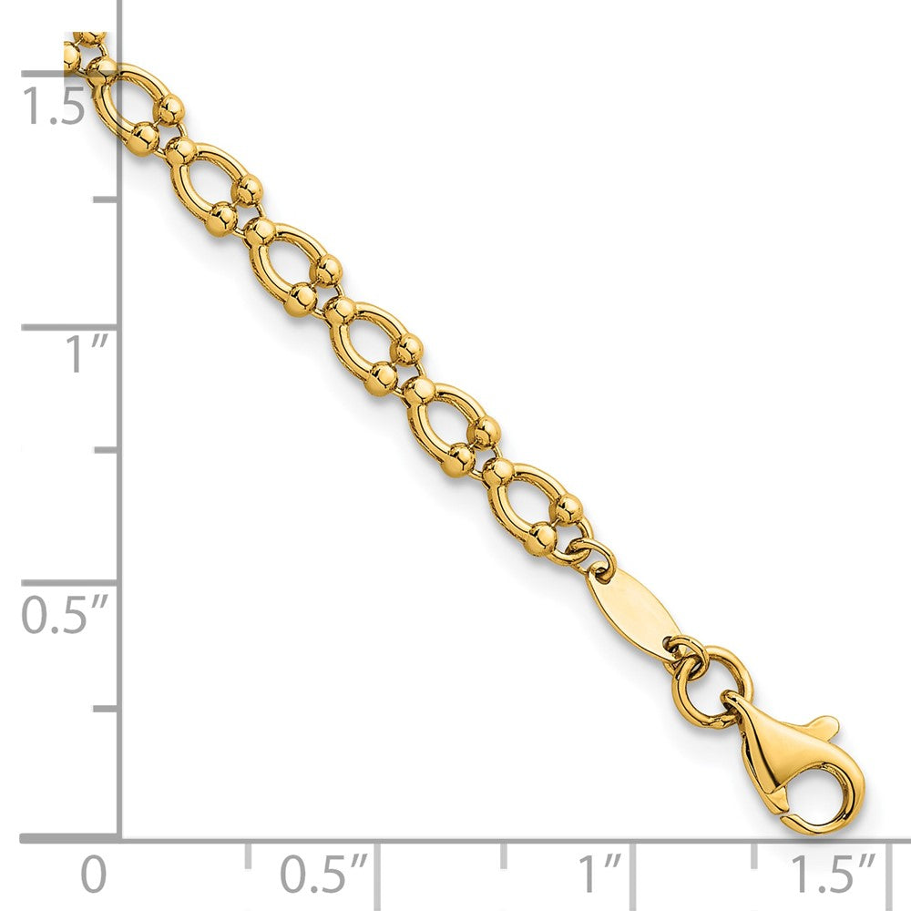 14k Polished Fancy Link Bracelet