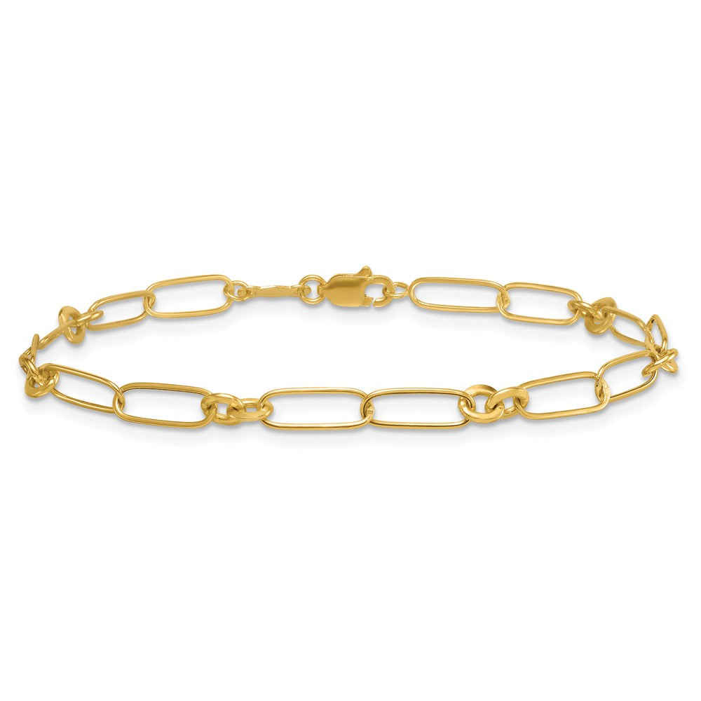 14k Polished Fancy Link 7.5in Bracelet