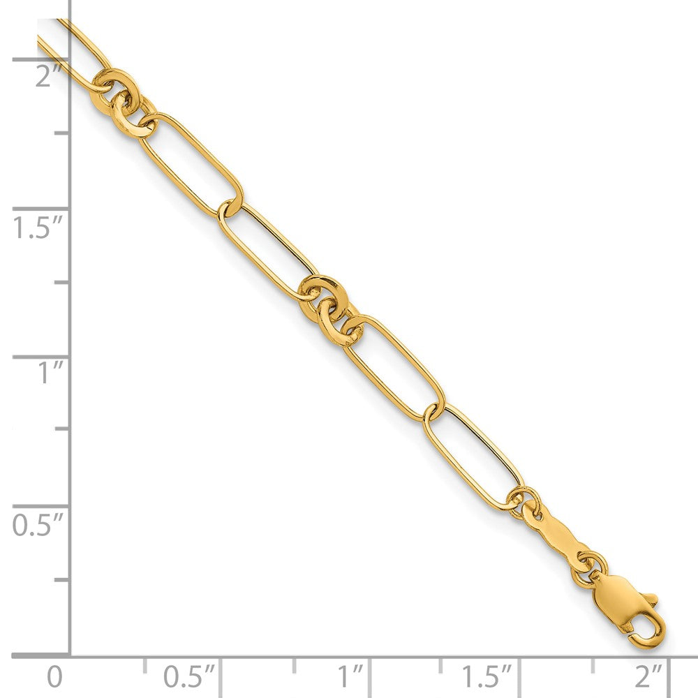 14k Polished Fancy Link Bracelet