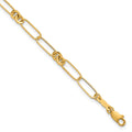 14k Polished Fancy Link 7.5in Bracelet