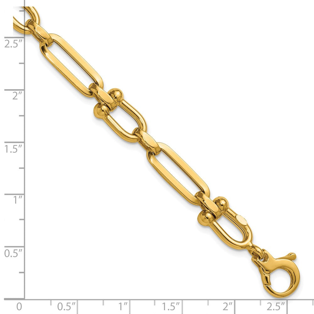 14k Polished Link 7.75in Bracelet