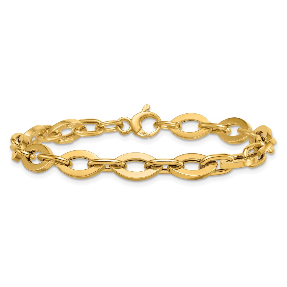 14k Polished Fancy Link Bracelet