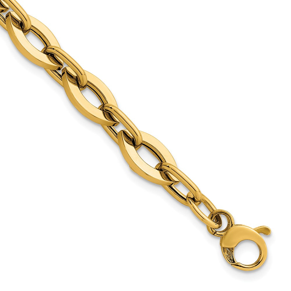 14k Polished Fancy Link Bracelet