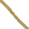 14K Textured Woven Fancy Bracelet