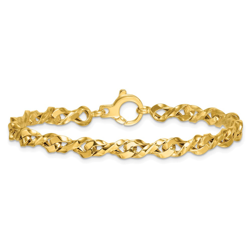 14k Polished Fancy Link Bracelet