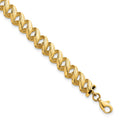 14k Polished Open Spiral Link 7.5in Bracelet