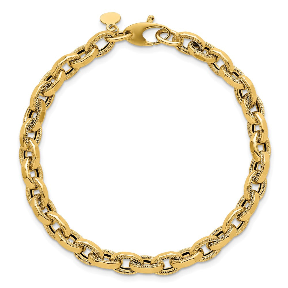 14k Polished Fancy Link Bracelet
