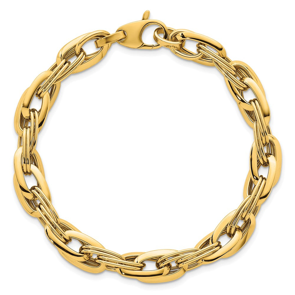 14k Polished Fancy Link Bracelet