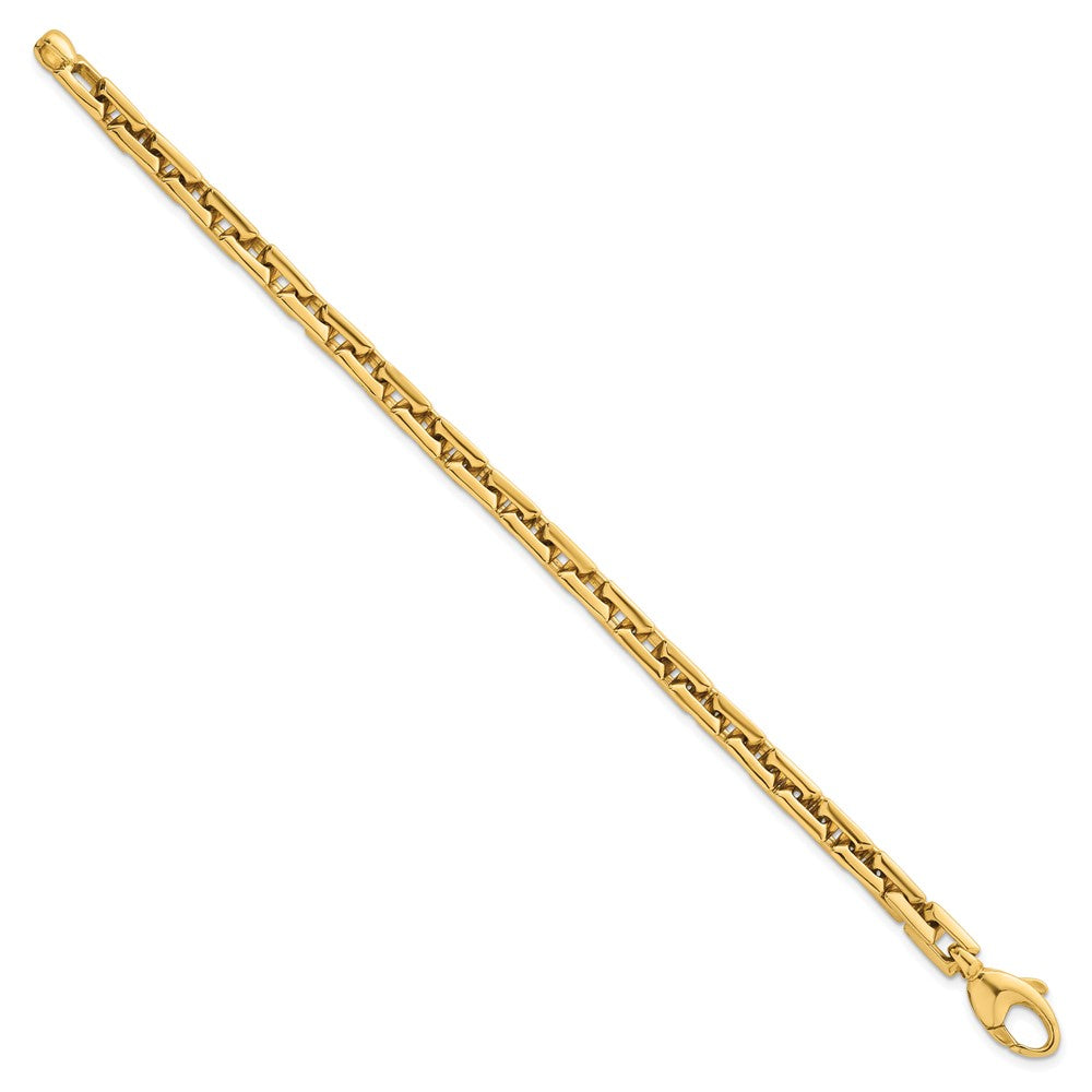 14k Polished Square Link 6.25mm Bracelet