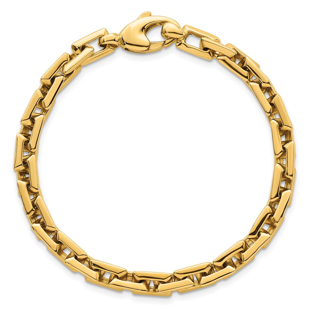14k Polished Square Link 6.25mm Bracelet