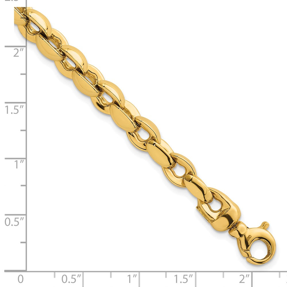 14k Polished Round Fancy Link 6.75mm Bracelet