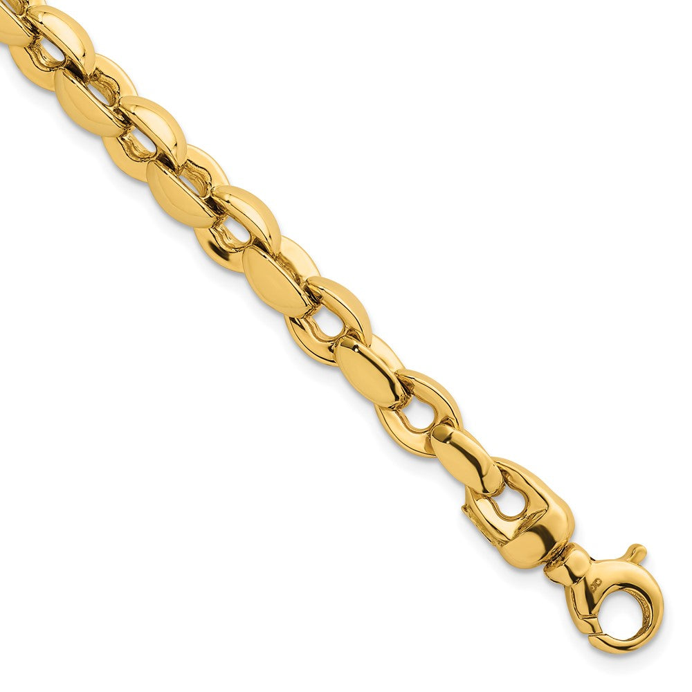 14k Polished Round Fancy Link 6.75mm Bracelet