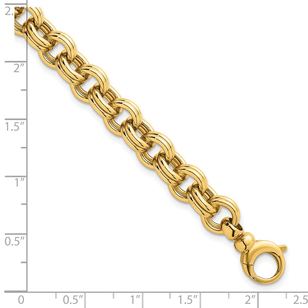 14k Polished Open Link 7.5in w/.75in ext. Bracelet