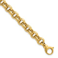 14k Polished Open Link 7.5in w/.75in ext. Bracelet