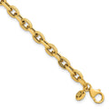 14k Polished and Textured 7.5in Bracelet