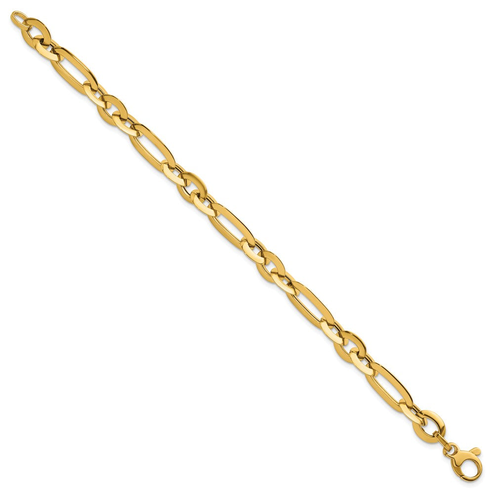 14k Polished Knife Edge Link 7.5 in Bracelet
