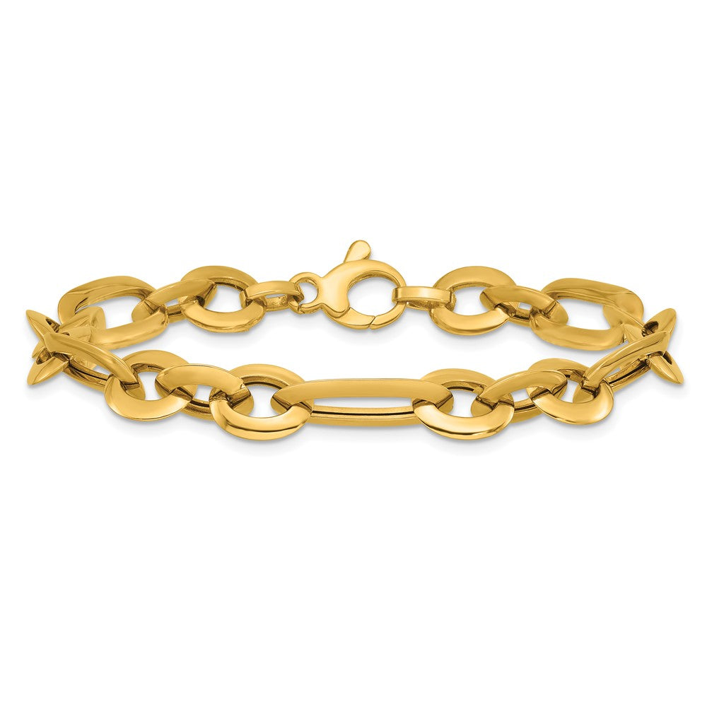 14k Polished Knife Edge Link 7.5 in Bracelet