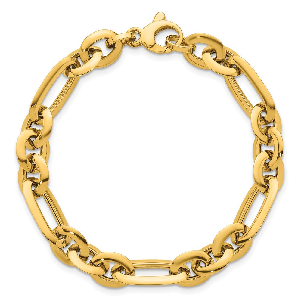 14k Polished Knife Edge Link 7.5 in Bracelet