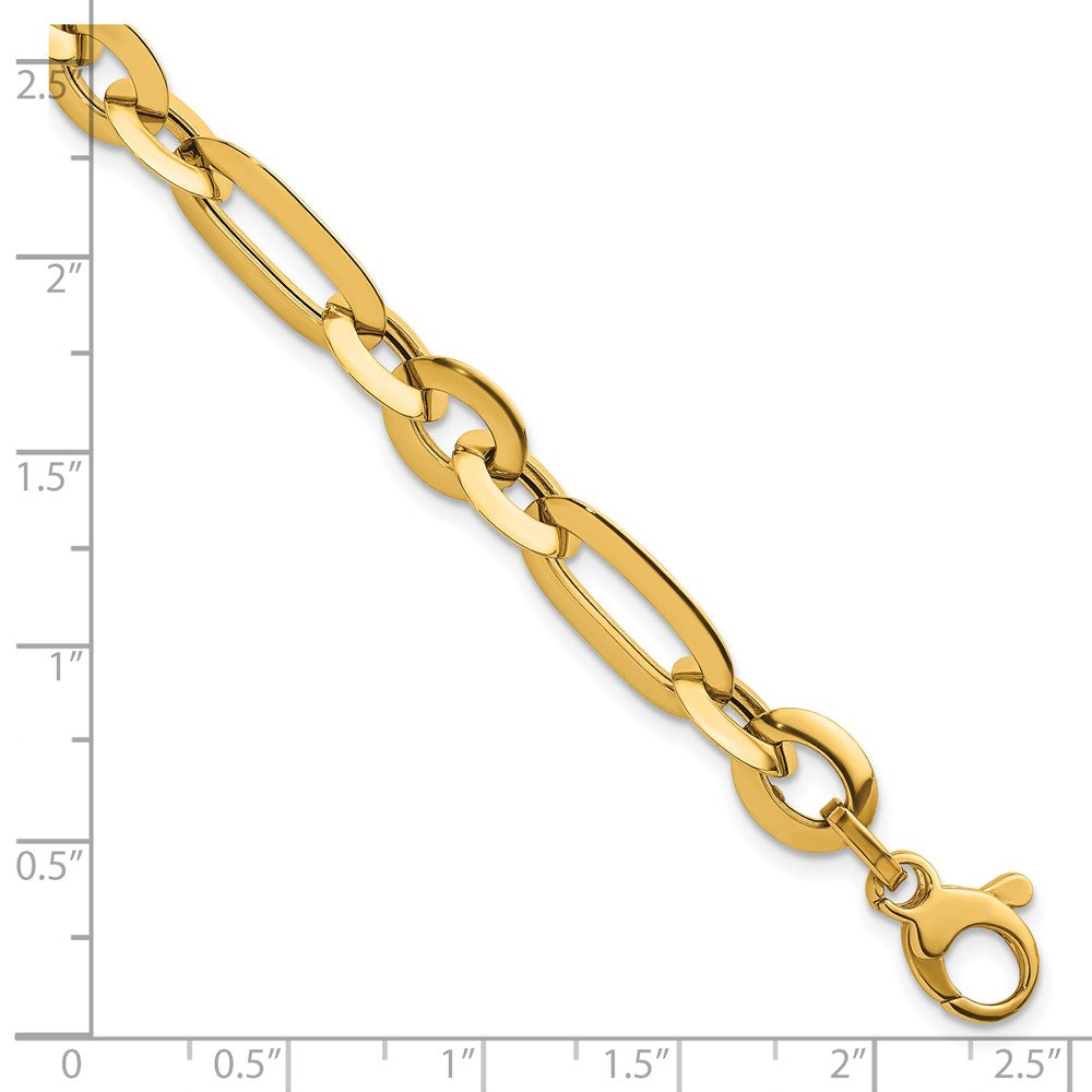 14k Polished Knife Edge Link 7.5 in Bracelet