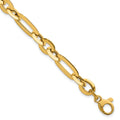 14k Polished Knife Edge Link 7.5 in Bracelet