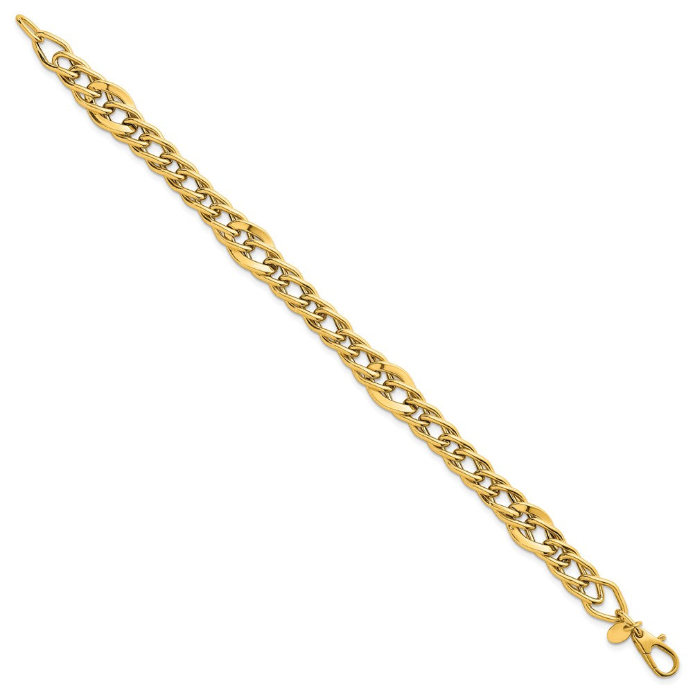14k Polished 8in Multi Link Bracelet