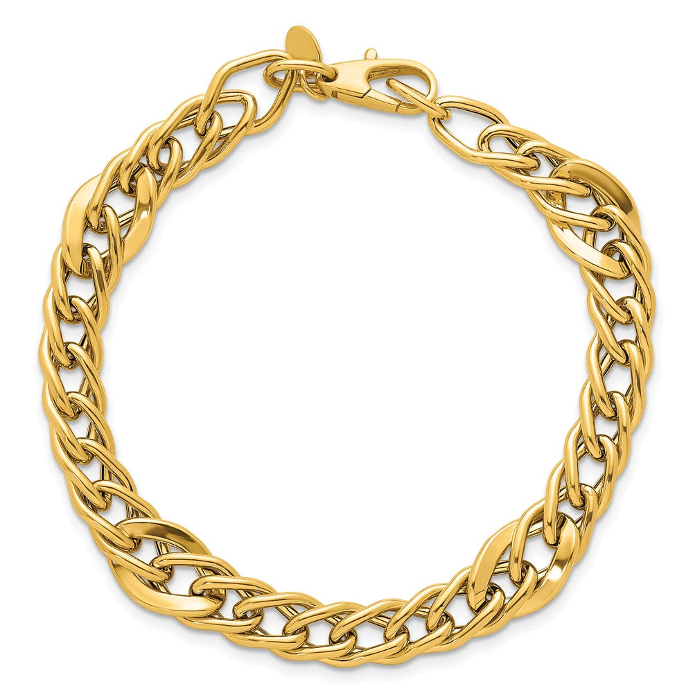 14k Polished 8in Multi Link Bracelet