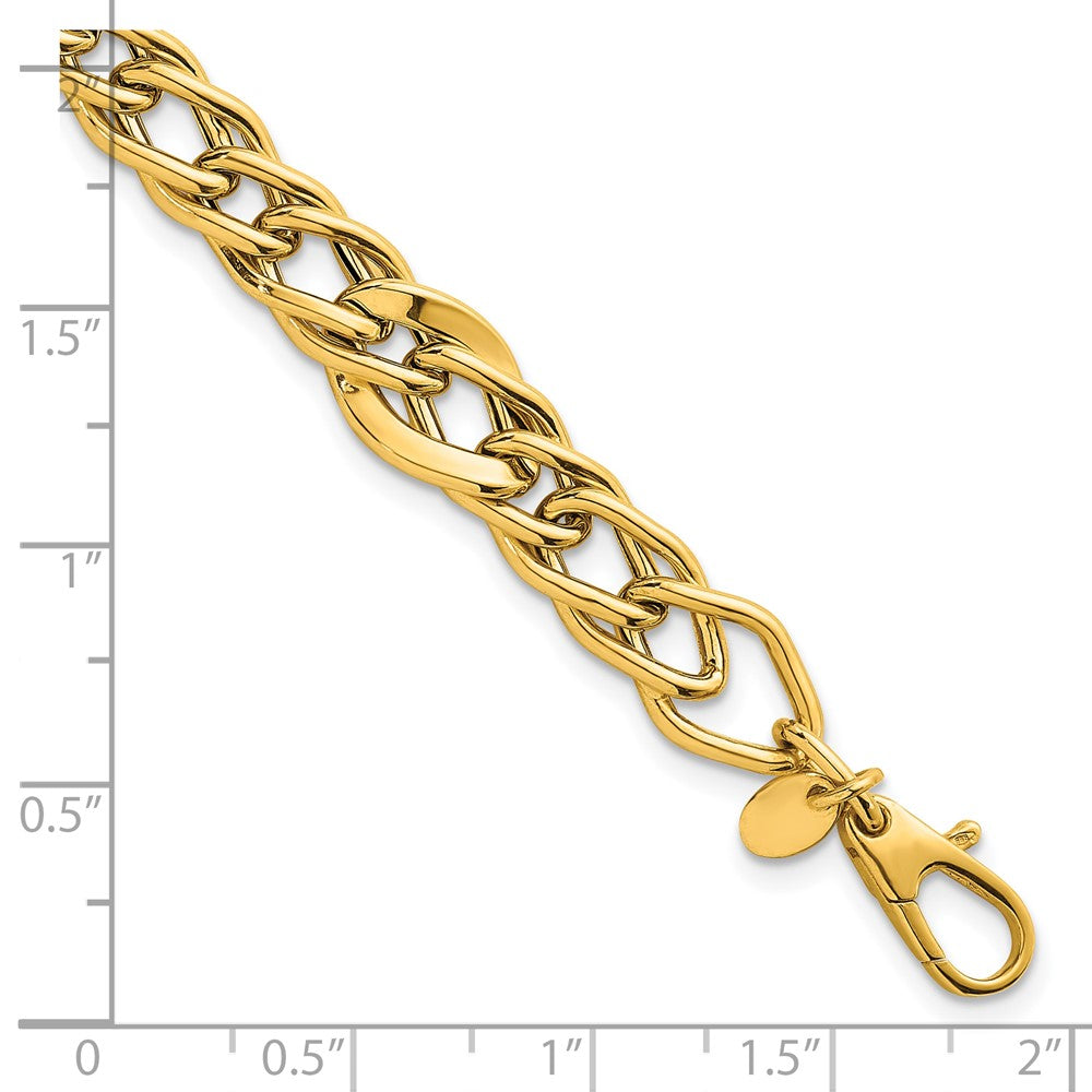 14k Polished 8in Multi Link Bracelet