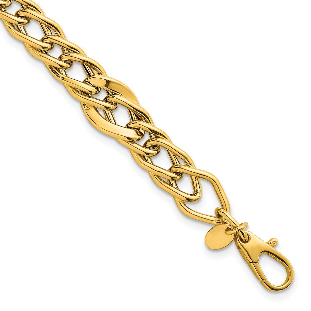 14k Polished 8in Multi Link Bracelet