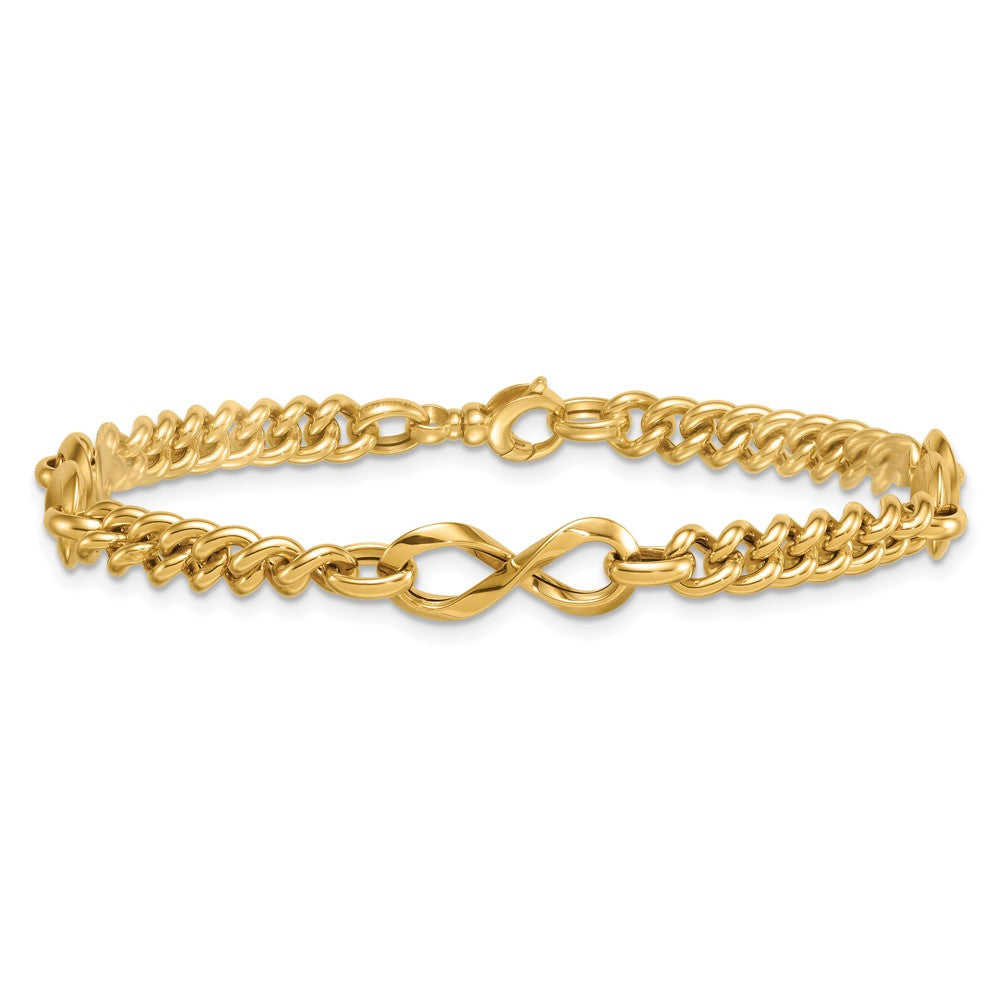 14k Polished Fancy Infinity Link Bracelet