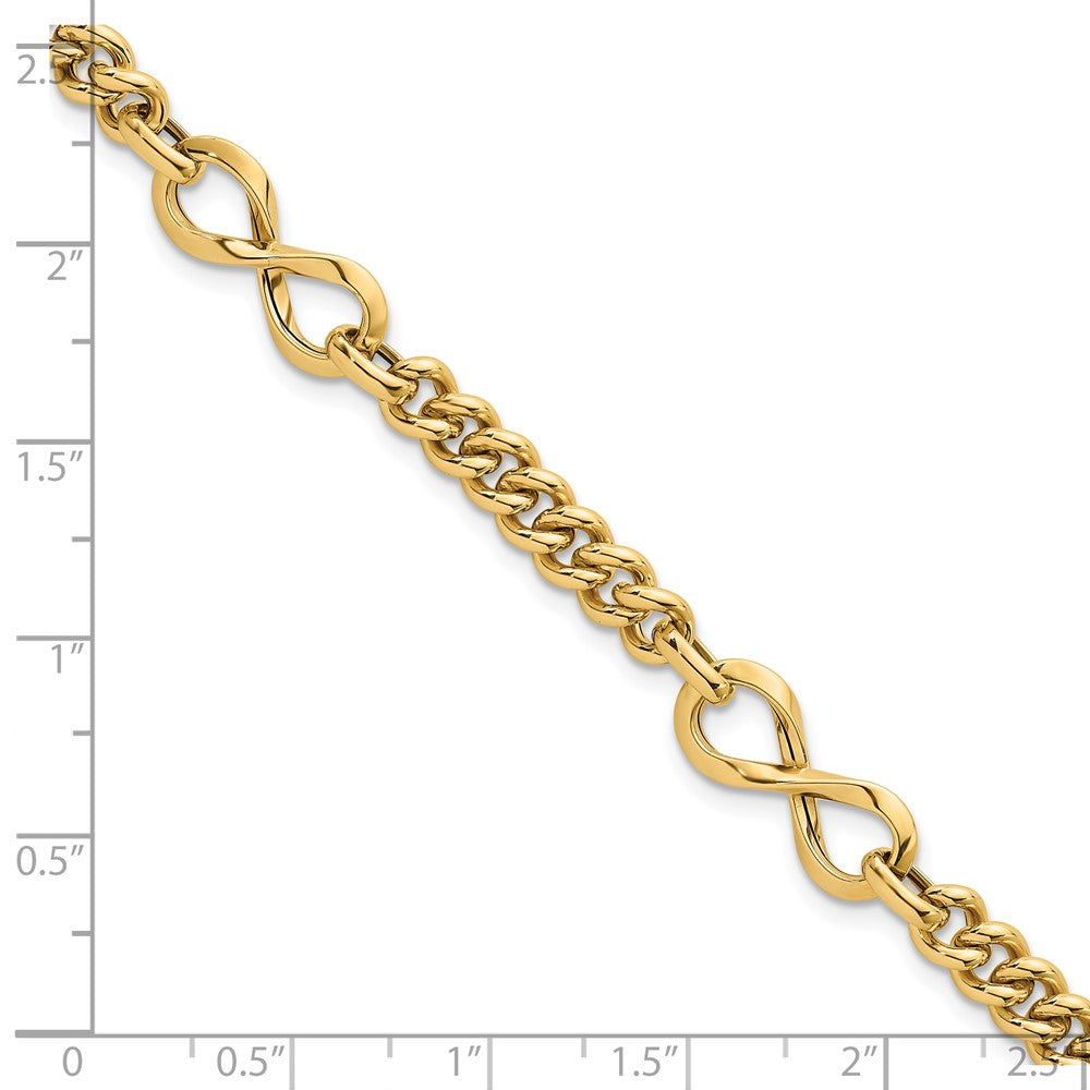 14k Polished Fancy Infinity Link Bracelet