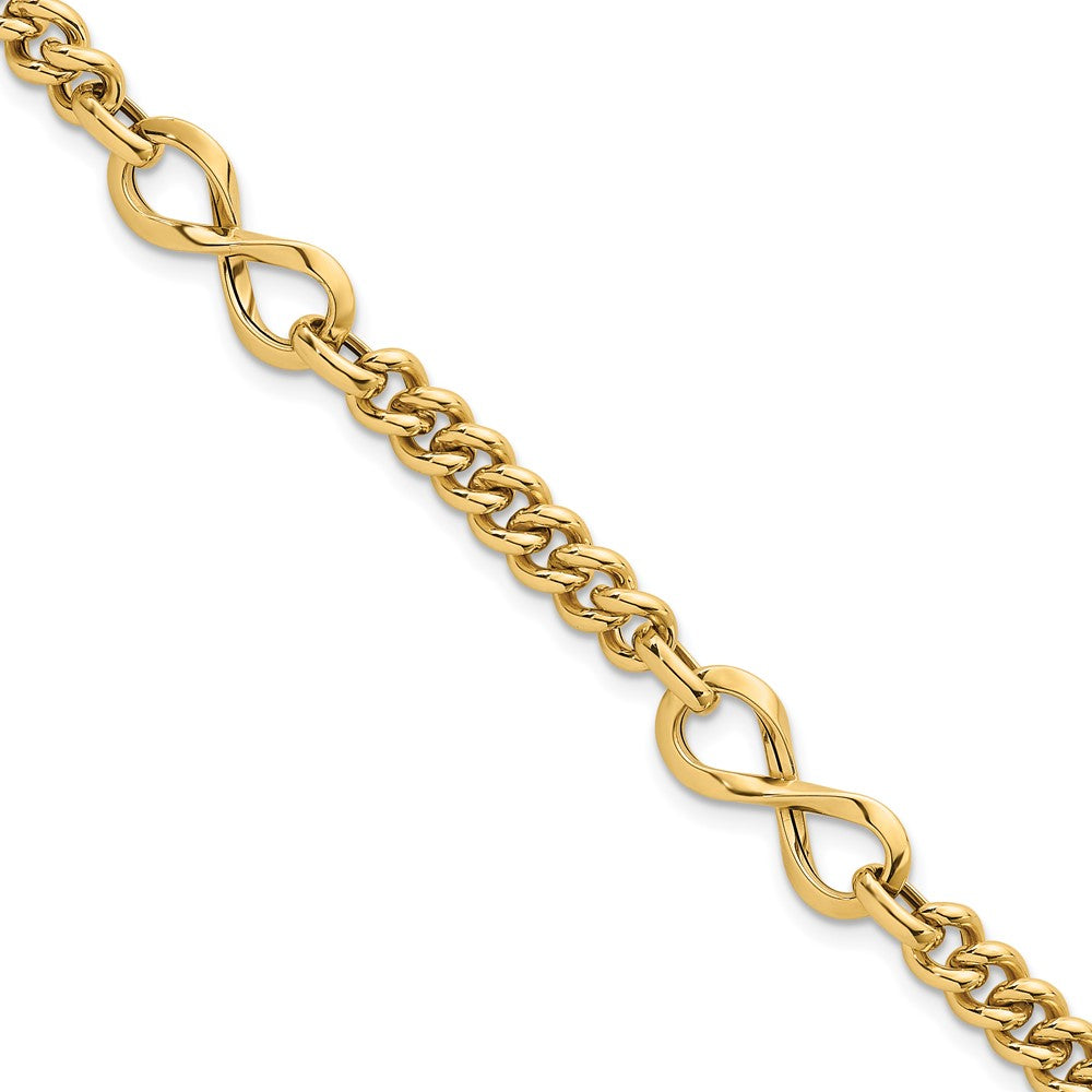 14k Polished Fancy Infinity Link Bracelet