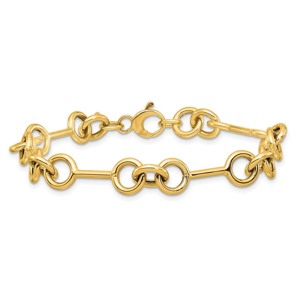 14k Polished Fancy Link Bracelet