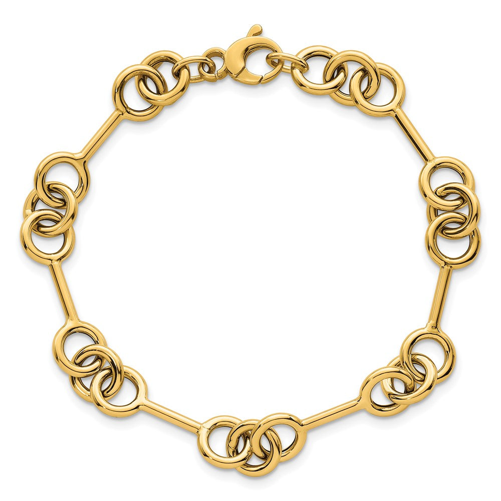 14k Polished Fancy Link Bracelet