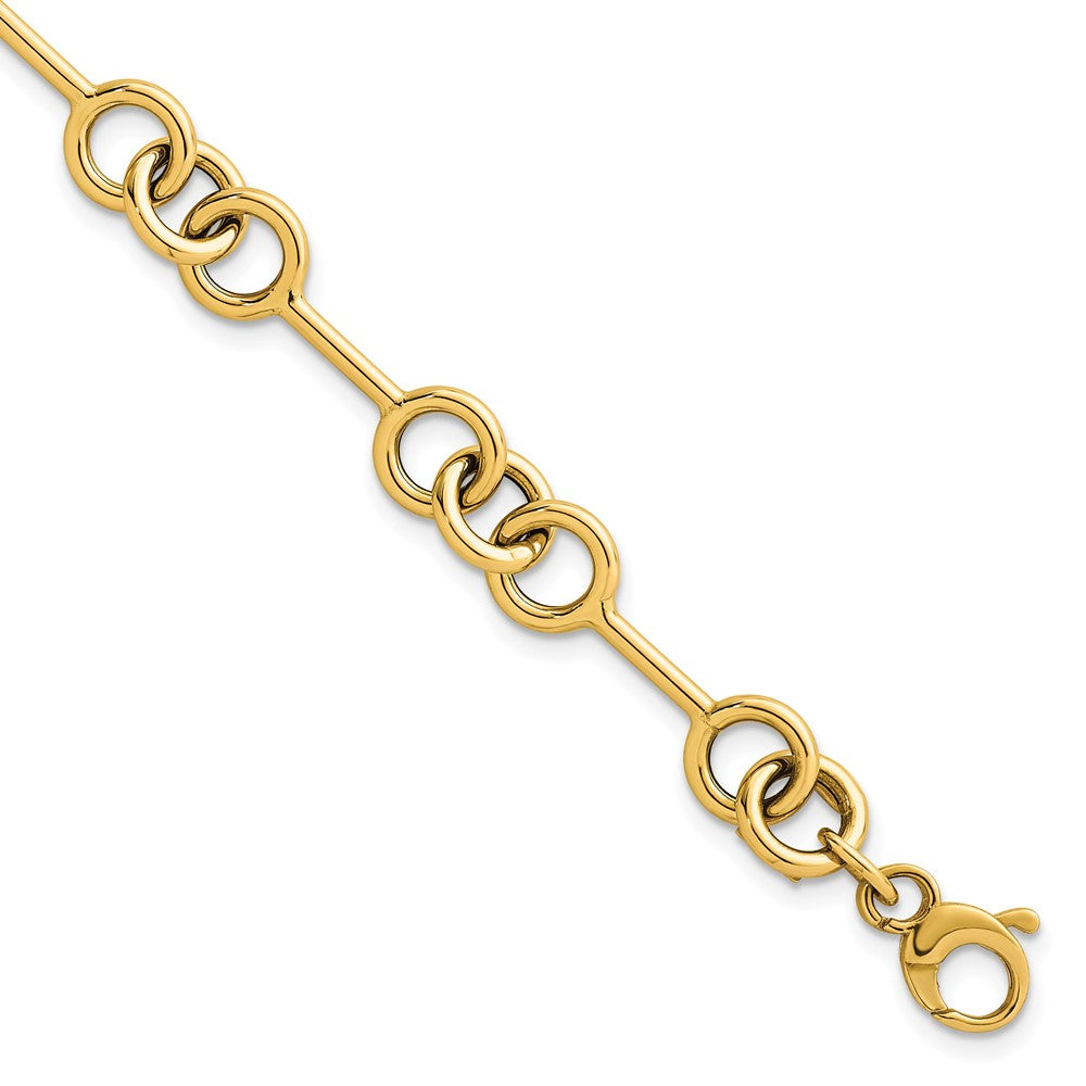 14k Polished Fancy Link Bracelet