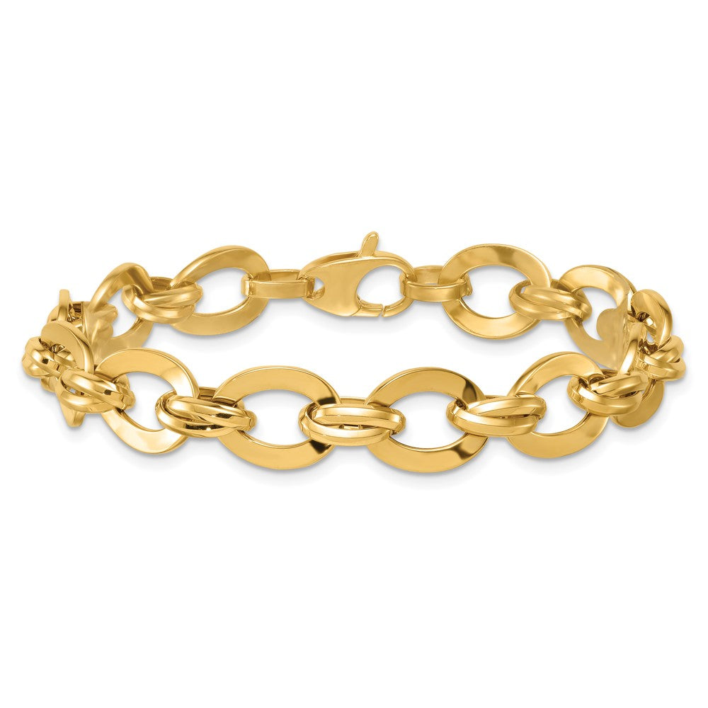 14k Polished Fancy Link Bracelet