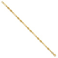 14K Polished Fancy Mixed Link w/Puffed Mariner 7.5 in Bracelet
