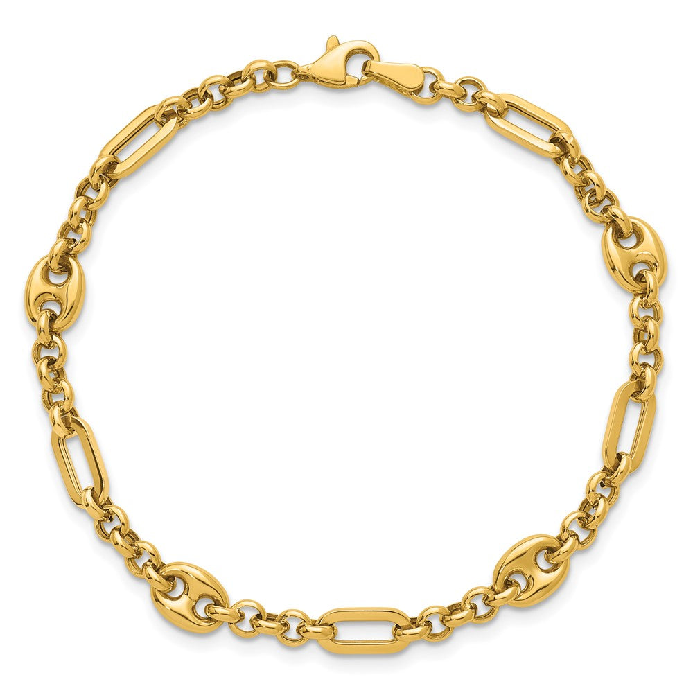 14k Polished Multi-link 7.5 in Bracelet