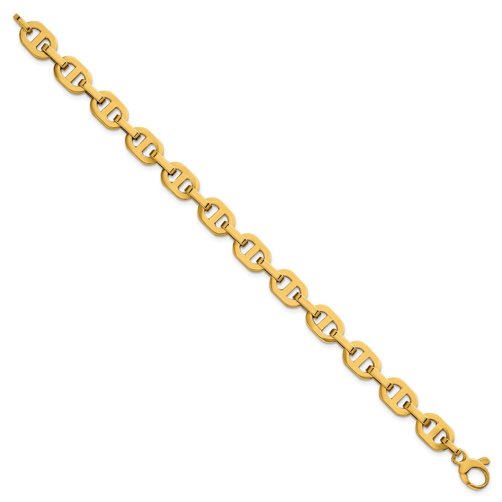 14k Polished 7.5 Fancy Anchor Link Bracelet